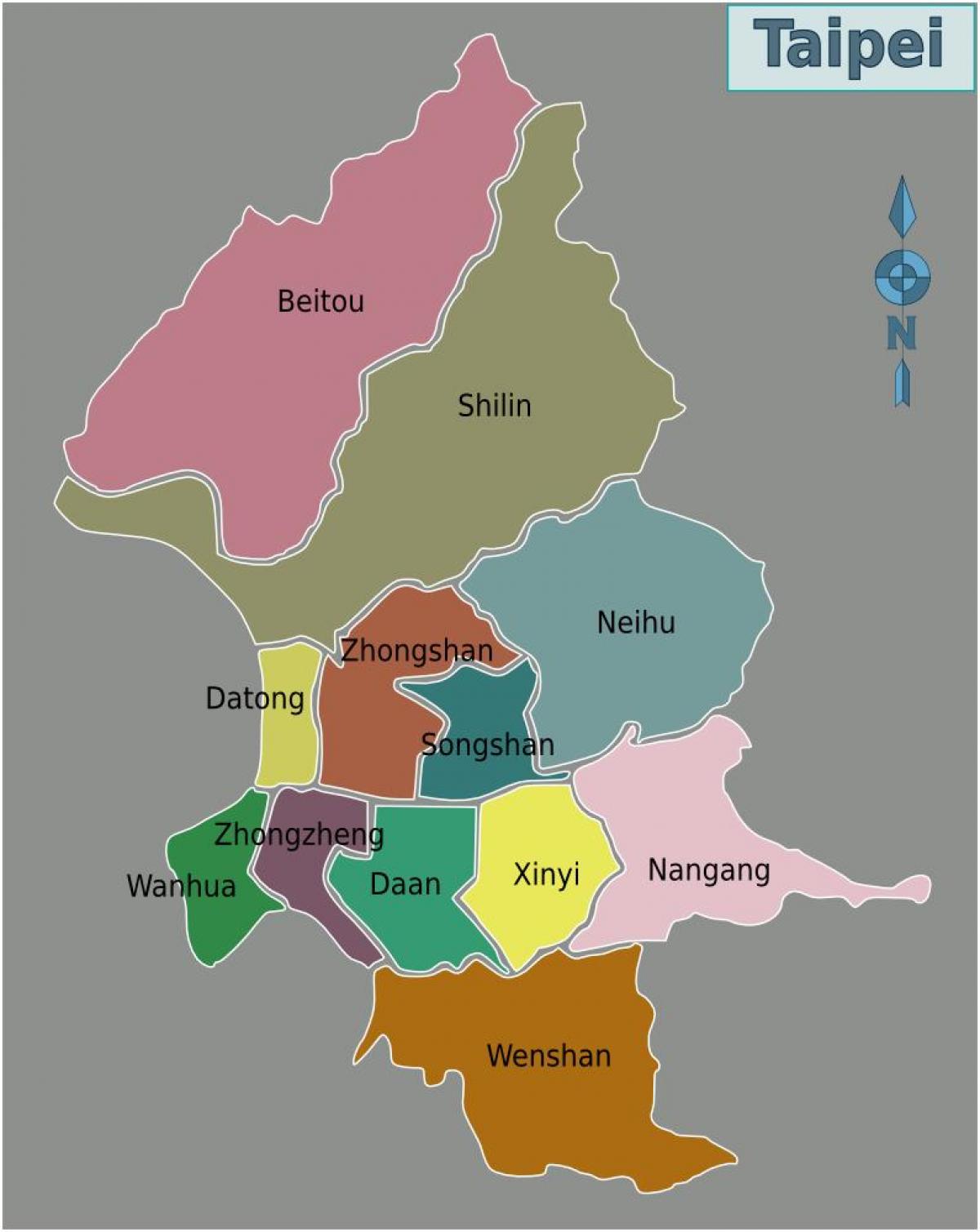 Tajpej region na mapie