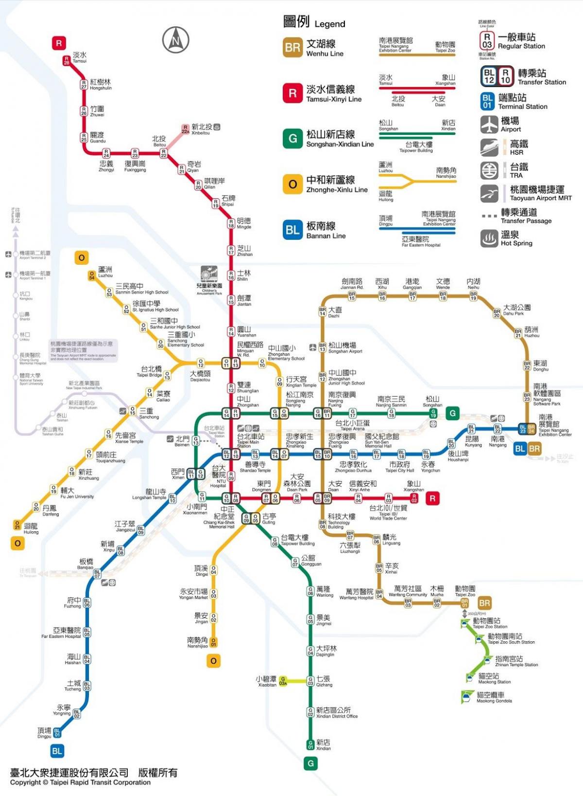 mapa Tajpej jieyun