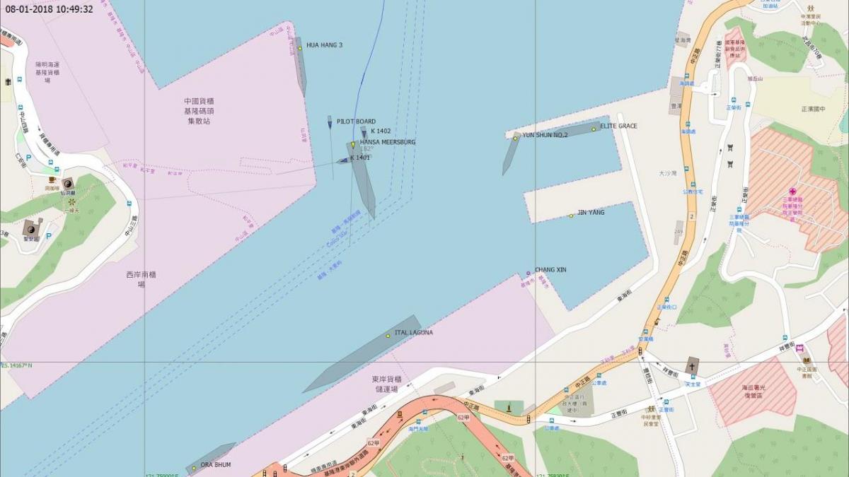 mapa port Keelung 