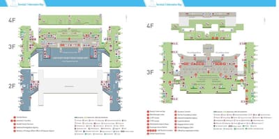 Lotnisko Tajpej mapa terminal