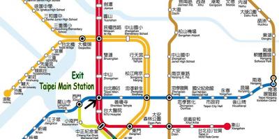 Mapa dworca kolejowego w Tajpej 