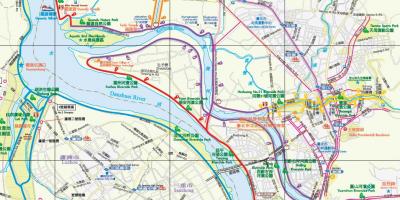 Mapa sposób Taipei rower 