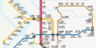 Tempo mapa Tajpej MRT 