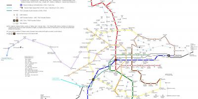 Mapa stacji kolei miejskiej s-bahn Tajpej 